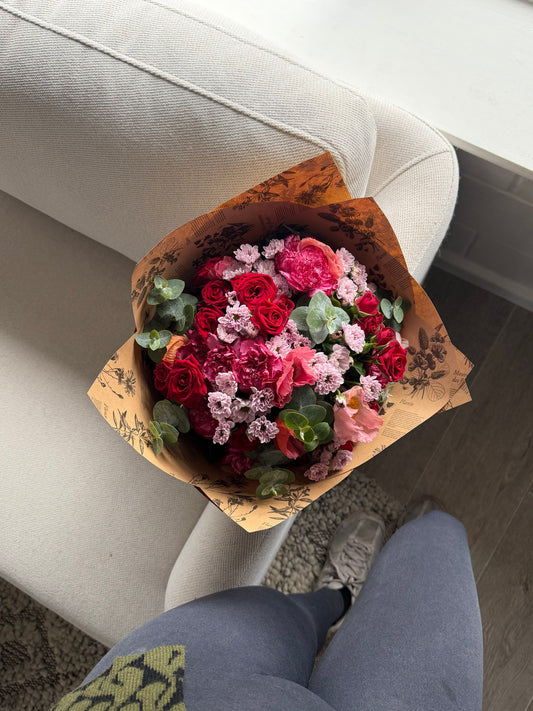 The Cupid | Romantic Red Rose & Pink Flower Bouquet Adelaide - image 3
