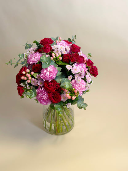 The Cupid | Romantic Red Rose & Pink Flower Bouquet Adelaide