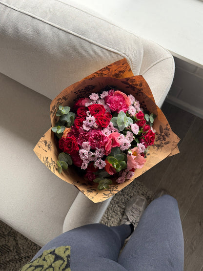 The Cupid | Romantic Red Rose & Pink Flower Bouquet Adelaide - image 3