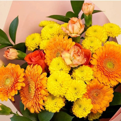 The Glow | Bright Orange & Yellow Flower Arrangement Adelaide - image 3
