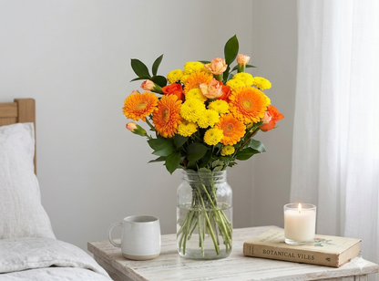 The Glow | Bright Orange & Yellow Flower Arrangement Adelaide - image 4
